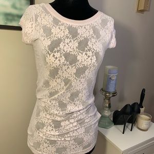 Lavender Lace Top, scoop back